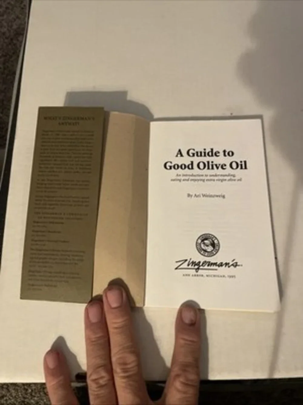Zingerman's Guide to Good Olive Oil Ari Weinzweig (Softcover) 1995.